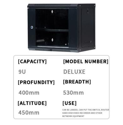 China Floor Mounted Data Rack Cabinet With Ventilation Holes 6U 9U 12U for sale