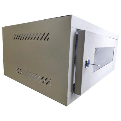 China 6U Server Rack with Glass Door, Cooling Fan & Locks, Removable Side Panels for sale