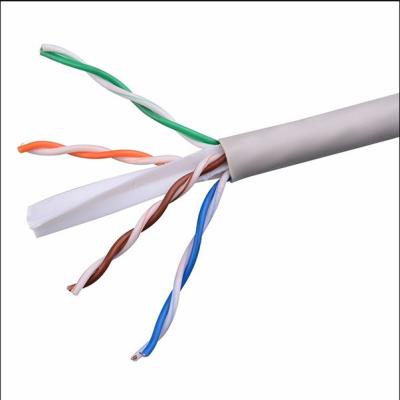 China White Bulk Bare Copper PVC Jacket 1000ft UTP Cat6 LAN Cable for sale
