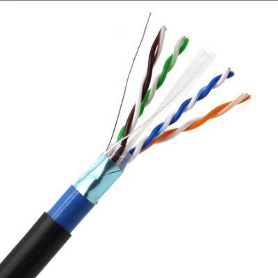 China Cable de Ethernet puro al aire libre del cobre Cat6 de la envoltura del doble del FTP en venta