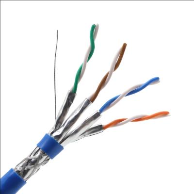 China Copper Passed Test CAT7 4Pair Twisted SFTP CAT7 LAN Cable 1000ft for sale