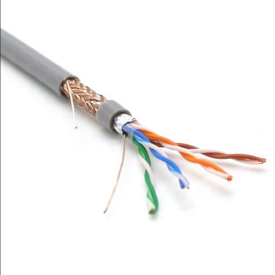 China High Speed Solid Bare Copper 24AWG 26AWG 0.5mm FTP Cat5e Cable for sale