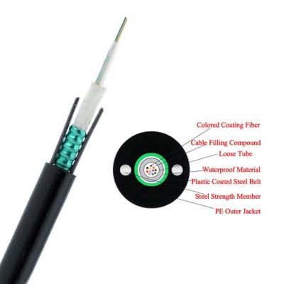 China ROHS OS2 PE Fiber Optic Single Mode Cable 4 - 48 Cores For Duct Aerial for sale