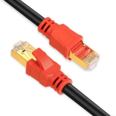 China RJ45 8P8C SSTP SFTP Communication CAT8 Ethernet Patch Cord for sale
