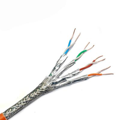 China 40G 2000Mhz CAT8 CAT7E Ethernet LAN Cable Double Shielded FTP for sale