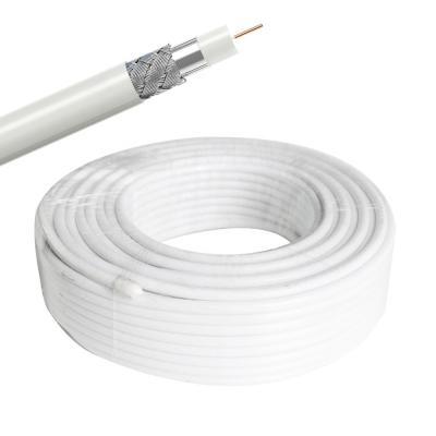 China CCS PVC Jacket RG6 Quad Shield Coaxial Cable For CATV Satellite 75ohm for sale