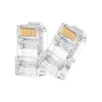 China Ethernet Cat5 Cat6 8P8C RJ45 Connector Male UTP Unshielded Toolless Crystal Head Modular Plug for sale