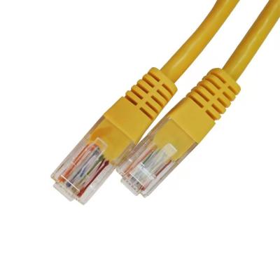 中国 コンピュータおよびルーターのためのUTP Cat5ケーブルの黄色のパッチ・コードのイーサネット ケーブルCat5e 販売のため