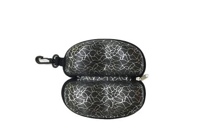 China Black EVA Glasses Case Digital Printing Fabric Shockproof with Nylon Zipper for sale