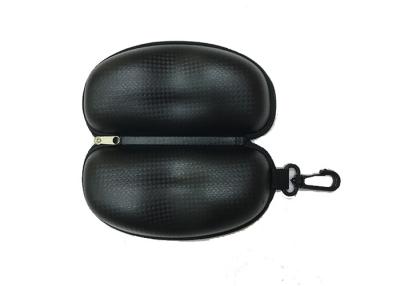 China Pure Black Color EVA Glasses Case Waterproof PU Fabric 160*80*60MM for sale