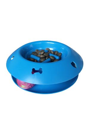 China Sound Light Cat Feeding Bowls Three Voice Pet Food Fountain Increase Eating Fun for sale