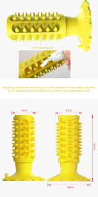 China Brinquedos bonitos do animal de estimação da escova de dentes amarela do cão da vara 20cm do molar do milho à venda