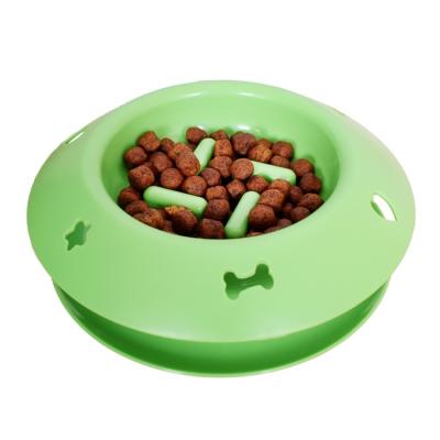 China Hot Selling Pet Food Container Slow Feeding Bowl Iq Treat Dog Toy Fun Feeder Interactive Dog cat Bowl for sale