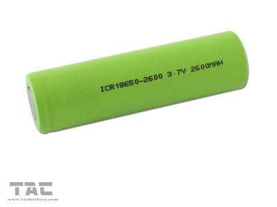 China 2600mAh Lithium Ion Battery Pack High Energy 3.7V ICR18650 Flat Top for sale