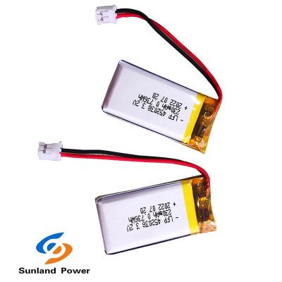 China LP0452038 3.2V 230mAh Polymer Lithium Ion Batteries LiFePo4 Rechargeble for sale
