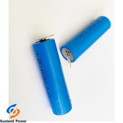 China Blue LiSOCl2 Battery ER14505S 3.6V 1.8AH High Temperature Battery for sale