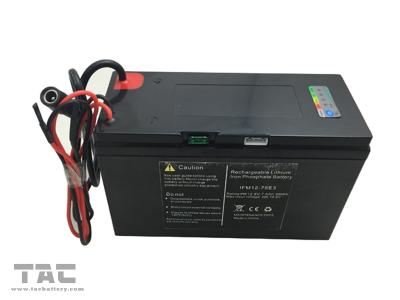 China 12V LiFePO4 Rechargeable Battery Pack  75ah Smart BMS with ABS Plastic Case for sale