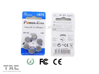 China A675 PR44 1.4V 620mAh Zinc Air Battery Lithium Coin Cell Battery With Blue Tab for sale
