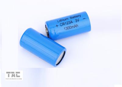 China High energy density 3.0V CR123A 1300mAh Li/MnO2 Primary Lithium Battery / Li-Mn Battery for sale