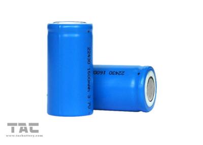 China Lithium Ion Cylindrical Battery 22430 PCB Mount Battery With Tag for sale
