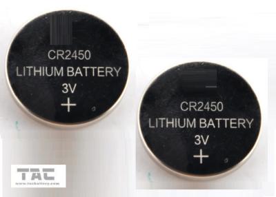 Chine Cellule primaire de pièce de monnaie de lithium de Li-manganèse de CR2450 3.0V 600mA de beurre pour la carte de mémoire d'horloge à vendre