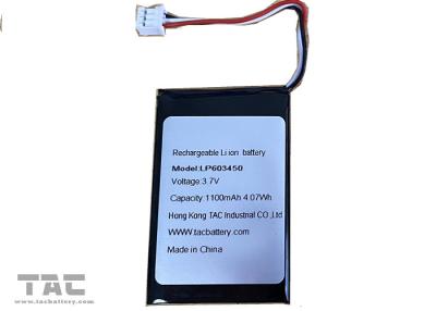 China 1100mah Polymer Lithium Ion Batteries 3.7V Pouch Cell 603450 for sale
