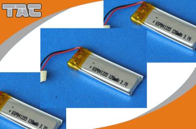 China GSP041235 3.7V 120mAh Polymer Lithium Ion Battery for PDA MP3 MP4 smart card for sale