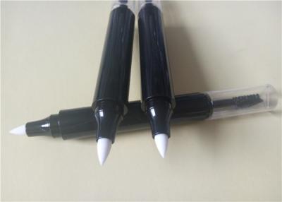 China Double Use ABS Waterproof Eyebrow Pencil Packaging Black Color 141.7 * 11mm for sale