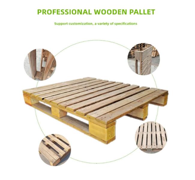 Heavy Duty Economic 4 Way Entry Wood Reinforced Durable Wood Pallet for Warehouse Storage