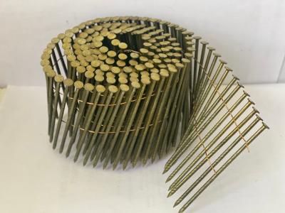 China Nails de bobinas galvanizadas amarelas para a construção de madeiras de paletes à venda