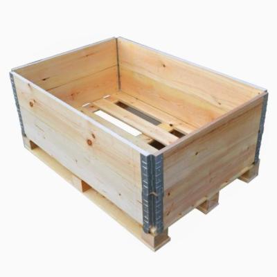 China Almacenamiento Cajas de paletas de madera 4 direcciones Cajas apilables de madera en venta