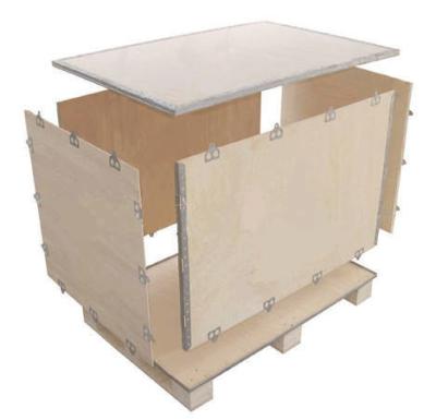 China Reutilizar Cajas de envío de madera mercancías peligrosas Cajas de palets de madera en venta