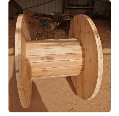 China Ispm15 Wooden Cable Drum Large Industrial Wooden Cable Reels for sale