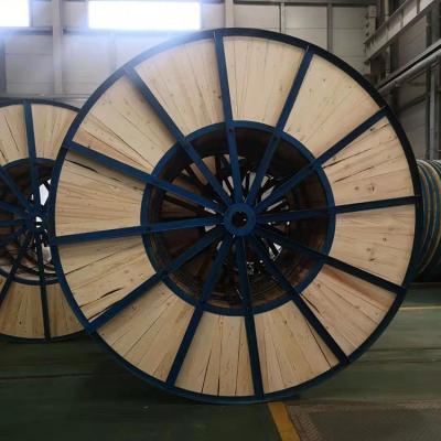 China HF Giant Wooden Cable Spool Industrial Wood Spool For Cable Spools Cable Reels for sale