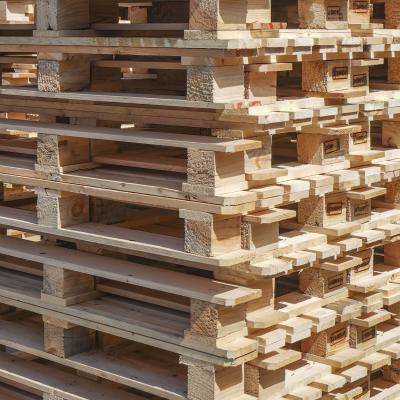 China Ht Paleta de madeira de carga pesada Paleta de bloco de 4 vias à venda