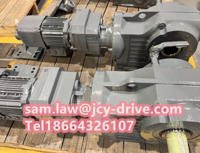 China 148.15 3HP Drive Helical Bevel Gear Motor Reducer DRN71MS4 0.75KW With Brake for sale
