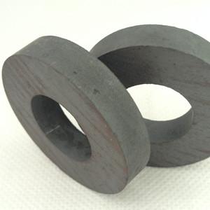 China Industrial Large Ring Shape Ferrite Speaker Magnet 53mm X 24mm X 11mm for sale