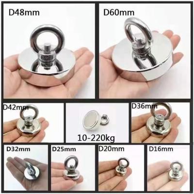 China 600LBS Supper Strong Sintered Neodymium Fishing Magnet Set For Salvage for sale
