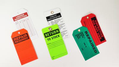 China Customized Durable Plastic Safety Tag For Security Warning for sale
