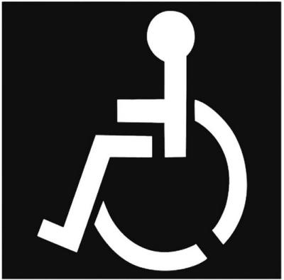China Wheelchair Symbol Pavement Marking Stencils Public Place Reusable Paint Spurt Stencil for sale