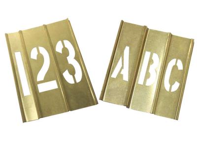 中国 吹き付け塗装の金属の手紙のステンシル、長方形の形の真鍮の手紙のステンシル 販売のため
