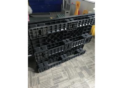 China Resistente de humedad excelente material del HDPE plástico apilable negro de las plataformas 48x40” en venta