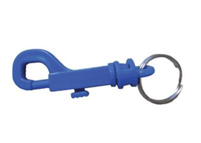 China Spring-Loaded Gate Key Ring Clip , Key Chain Holder With Thumb Trigger for sale