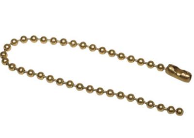 China Ball Chain Necklaces Beaded Split Key Rings 100 PK Steel Number 3 Brass Plated for sale