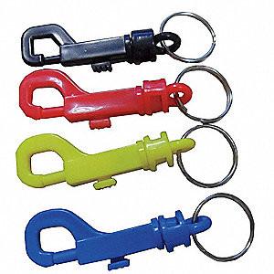 China Split Key Ring Plastic Key Holder Key Clip 2-5/8 In Personalized Bolt Snap Assorted Color for sale