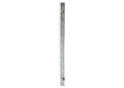 China 12 Gauge Slotted Steel Tube , Silver Color Slotted Steel Channel For Warehouse Rack for sale