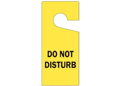 Κίνα Κρεμάστε έξω την πλαστική Safety Tag Do Not Disturb κίτρινη πρόληψη ατυχήματος ετικεττών ανταπεργίας προς πώληση