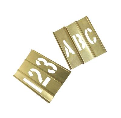 China Customized Standard Brass Interlocking Stencils Brass 65 Material Golden Color for sale