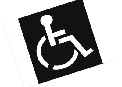 中国 車椅子のハンディキャップの記号の印の執筆は美しい設計AZOをステンシルで刷り付けます-放して下さい 販売のため