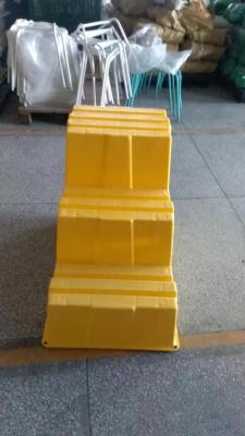 China Tamborete plástico amarelo da etapa da segurança das etapas do polietileno três à venda
